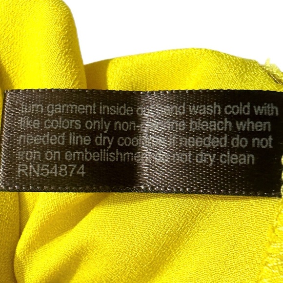 The Limited Women's Sz S Sleeveless Embellished Gem Blouse Tank Top Yellow 4/6 - Picture 8 of 11